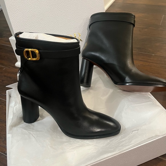 Dior Empreinte Heeled Ankle Boot Black Calfskin - Size 39 - Picture 8 of 10